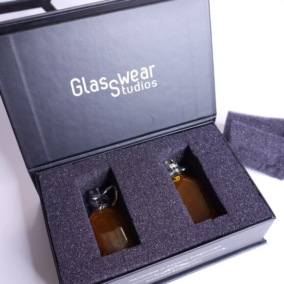 GLASSWEAR STUDIOS Handmade Fantasy Orange Rupee Weights 10g/2.5mm Hangers - Picture 2 of 8